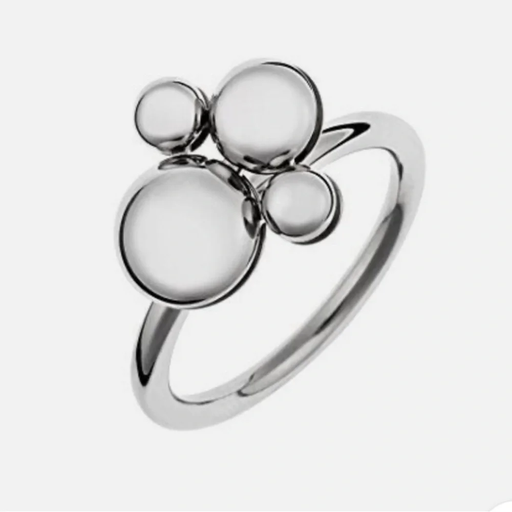 NWT Calvin Klein Silver Fidget Spinner Ring with dust bag and box - Picture 2 of 8